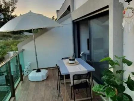 1 1 Residence Apartment With Pool For Monthly Rent In Çeşme Dalyan